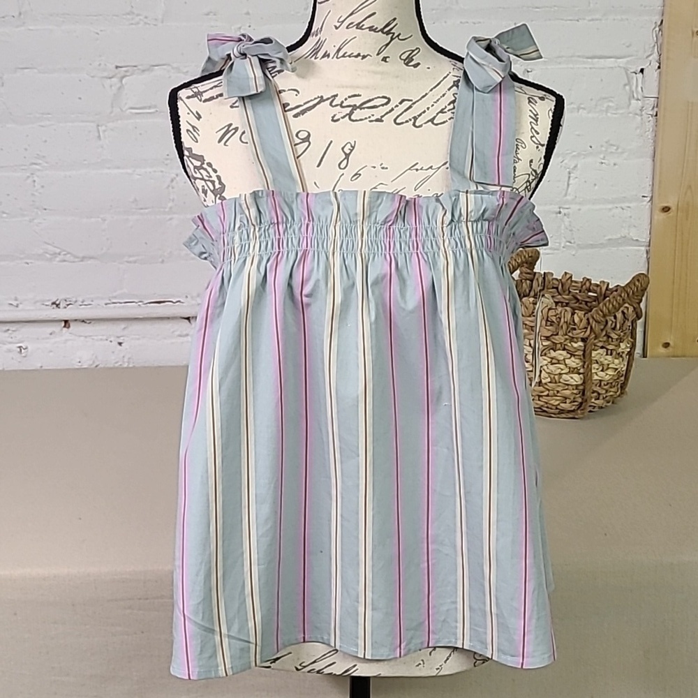 Open Edit Nordstrom Size XL Striped Cotton Top. NWT